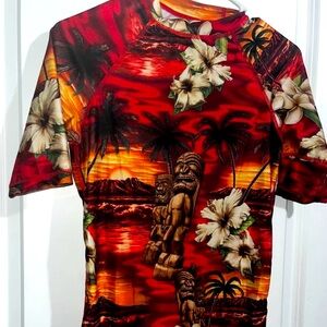 Hawaiian swim shirt